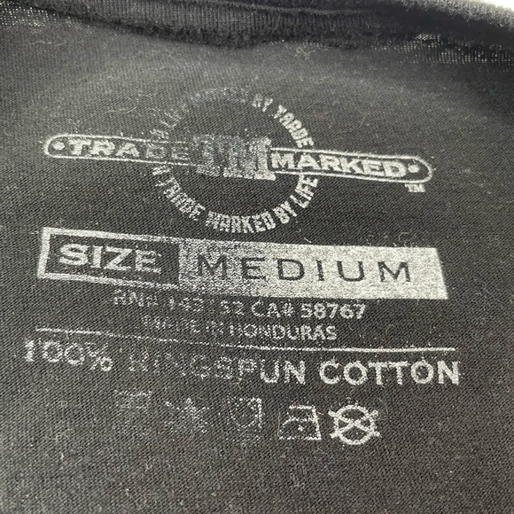 Trade Marked Black Graphic T-Shirt Support The Trades Size Medium - Picture 3 of 4